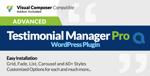 Advanced Testimonials Manager Pro WordPress Plugin Preview - Rating, Reviews, Demo & Download