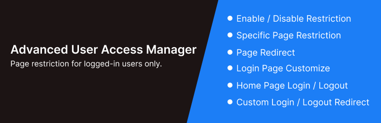 Advanced User Access Manager Preview Wordpress Plugin - Rating, Reviews, Demo & Download