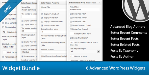 Advanced WordPress Widget Bundle Preview - Rating, Reviews, Demo & Download