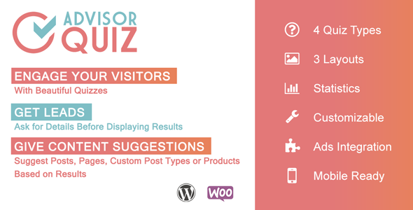 Advisor Quiz Preview Wordpress Plugin - Rating, Reviews, Demo & Download