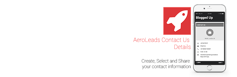 AeroLeads Contact Us Details Preview Wordpress Plugin - Rating, Reviews, Demo & Download