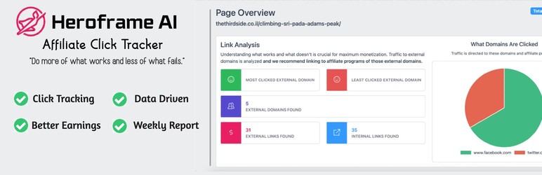 Affiliate Click Tracker By Heroframe Preview Wordpress Plugin - Rating, Reviews, Demo & Download