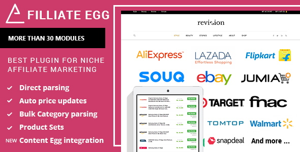 Affiliate Egg – Niche Affiliate Marketing Wordpress Plugin Preview - Rating, Reviews, Demo & Download