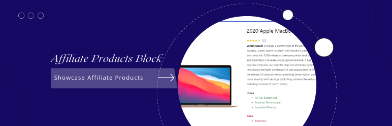 Affiliate Products Showcase Block Preview Wordpress Plugin - Rating, Reviews, Demo & Download