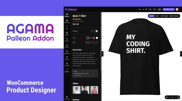 Agama – Product Designer For WooCommerce – Palleon Addon Preview Wordpress Plugin - Rating, Reviews, Demo & Download