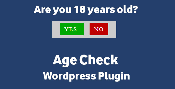 Age Check – Wordpress Plugin Preview - Rating, Reviews, Demo & Download