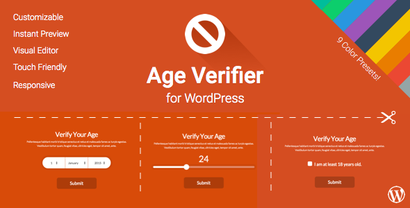Age Verifier Plugin for Wordpress Preview - Rating, Reviews, Demo & Download