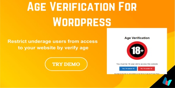 Age Verifier- WordPress Age Verification Plugin Preview - Rating, Reviews, Demo & Download