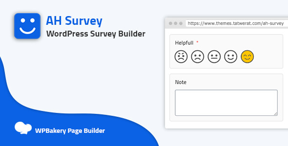 AH Survey – WordPress Survey Builder With Multiple Questions Types Preview - Rating, Reviews, Demo & Download
