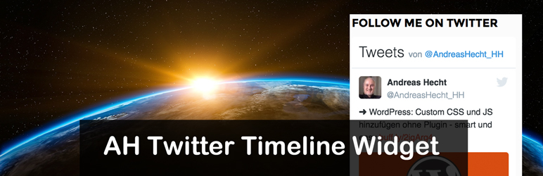 AH Twitter Timeline Widget Preview Wordpress Plugin - Rating, Reviews, Demo & Download