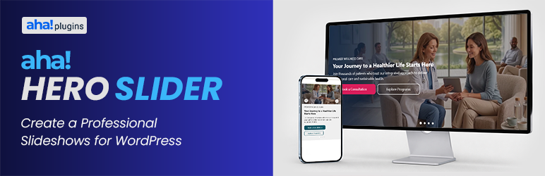 Aha Hero Slider Preview Wordpress Plugin - Rating, Reviews, Demo & Download
