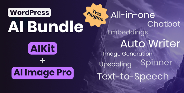 AI Bundle: WordPress AI Writer, Chatbot, Image Generator, Text-to-Speech, OpenAI, Stable Diffusion Preview - Rating, Reviews, Demo & Download