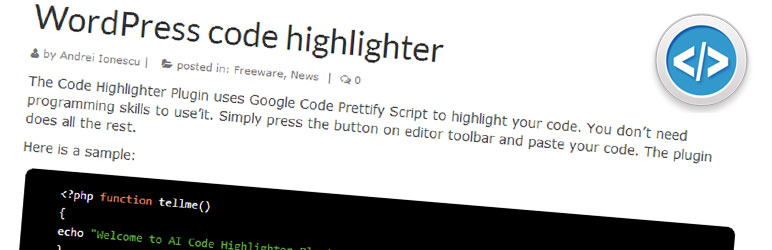 AI Code Highlight Preview Wordpress Plugin - Rating, Reviews, Demo & Download