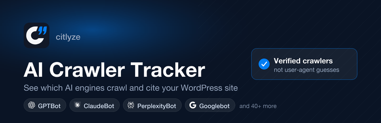 AI Crawler Tracker By Citlyze Preview Wordpress Plugin - Rating, Reviews, Demo & Download