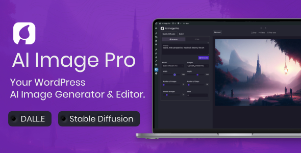 AI Image Pro – WordPress AI Image Generator & Editor, DALLE & Stable Diffusion Preview - Rating, Reviews, Demo & Download
