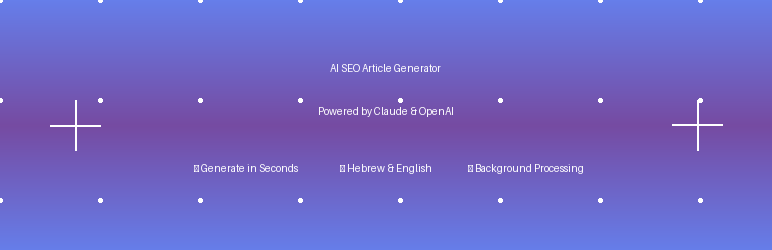 AI SEO Article Generator Preview Wordpress Plugin - Rating, Reviews, Demo & Download
