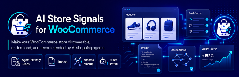 AI Store Signals For WooCommerce Preview Wordpress Plugin - Rating, Reviews, Demo & Download