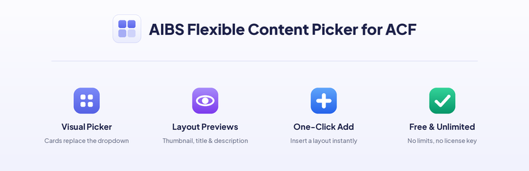 AIBS Flexible Content Picker For ACF Preview Wordpress Plugin - Rating, Reviews, Demo & Download