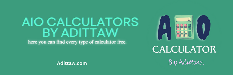 AIO Calculators By Adittaw Preview Wordpress Plugin - Rating, Reviews, Demo & Download