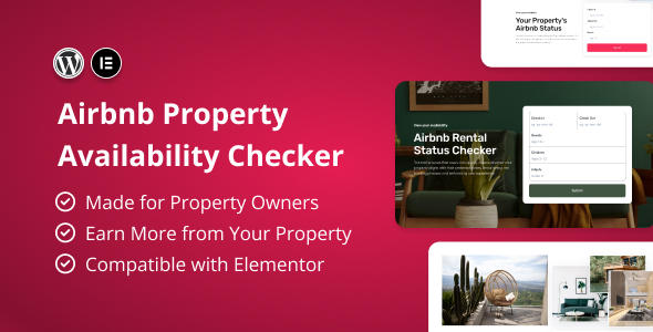Airbnb Property Availability Checker (Forms) Preview Wordpress Plugin - Rating, Reviews, Demo & Download