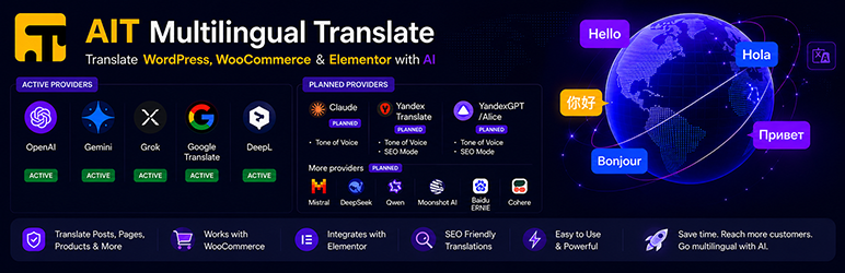 AIT Multilingual Translate Preview Wordpress Plugin - Rating, Reviews, Demo & Download