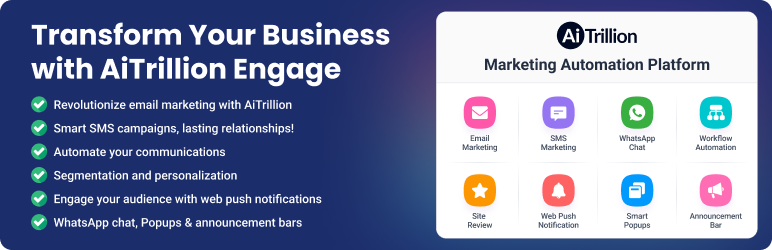 AiTrillion Engage Preview Wordpress Plugin - Rating, Reviews, Demo & Download