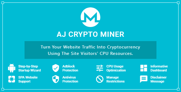 AJ Crypto Miner Plugin for Wordpress Preview - Rating, Reviews, Demo & Download