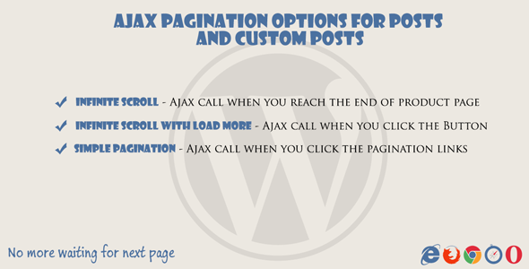 Ajax Pagination & Infinite Scroll For Posts Preview Wordpress Plugin - Rating, Reviews, Demo & Download