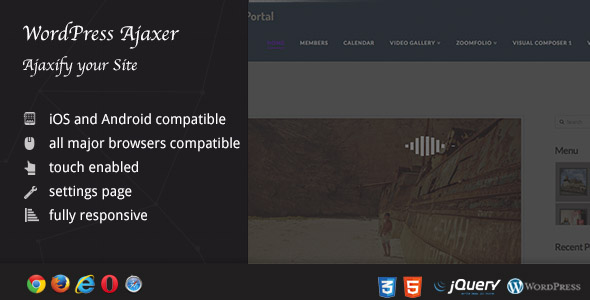 Ajaxer – Ajaxify Your WordPress Site And Comments Preview - Rating, Reviews, Demo & Download