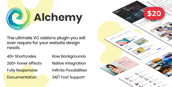 Alchemy Addons For WPBakery Page Builder (Formerly Visual Composer) Preview Wordpress Plugin - Rating, Reviews, Demo & Download