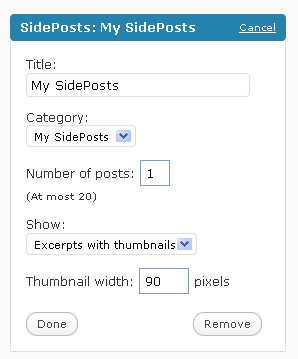 Alkivia SidePosts Preview Wordpress Plugin - Rating, Reviews, Demo & Download