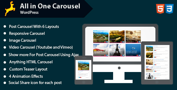All In One Carousel Plugin for Wordpress Preview - Rating, Reviews, Demo & Download
