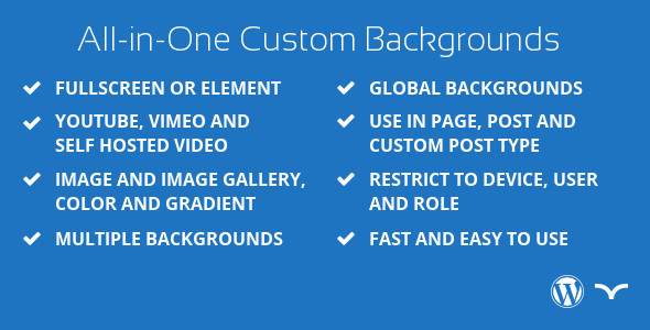 All-in-One Custom Background Plugin for Wordpress Preview - Rating, Reviews, Demo & Download