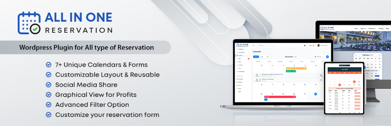 All In One Reservation Preview Wordpress Plugin - Rating, Reviews, Demo & Download