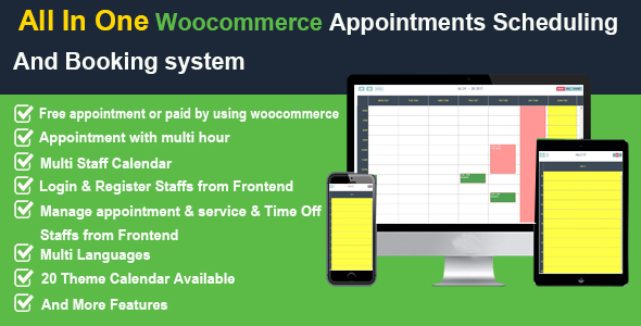 All In One Woocommerce Appointments Scheduling And Booking System Preview Wordpress Plugin - Rating, Reviews, Demo & Download