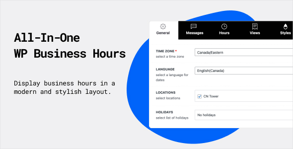 All-In-One WP Business Hours Preview Wordpress Plugin - Rating, Reviews, Demo & Download