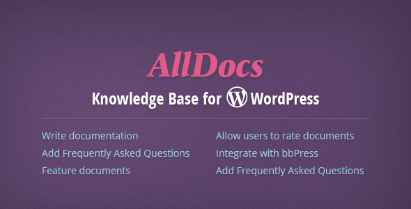 AllDocs – Knowledge Base Plugin for Wordpress Preview - Rating, Reviews, Demo & Download