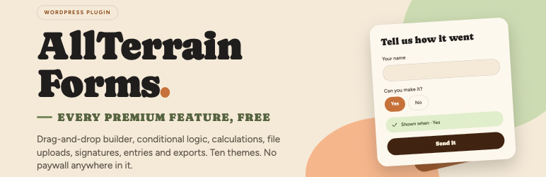 AllTerrain Forms Preview Wordpress Plugin - Rating, Reviews, Demo & Download