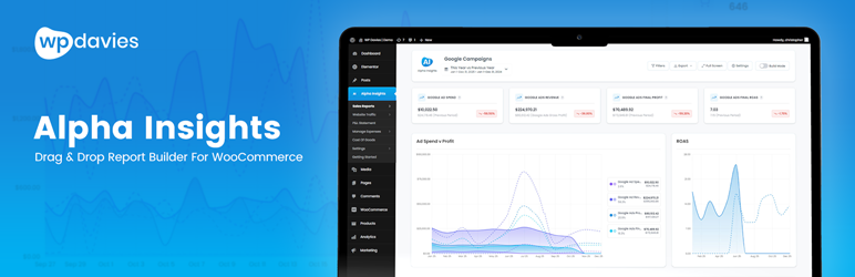 Alpha Insights – Sales Report Builder & Analytics For WooCommerce Preview Wordpress Plugin - Rating, Reviews, Demo & Download