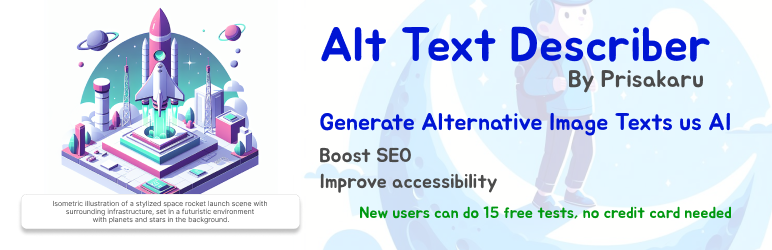 Alt Text Describer Preview Wordpress Plugin - Rating, Reviews, Demo & Download