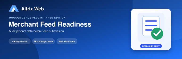 Altrix Merchant Feed Readiness For WooCommerce Preview Wordpress Plugin - Rating, Reviews, Demo & Download