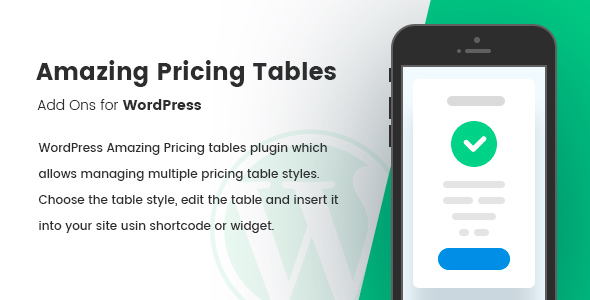 Amazing Pricing Tables Preview Wordpress Plugin - Rating, Reviews, Demo & Download