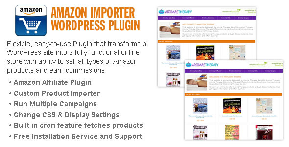 Amazon Importer WordPress Plugin Preview - Rating, Reviews, Demo & Download