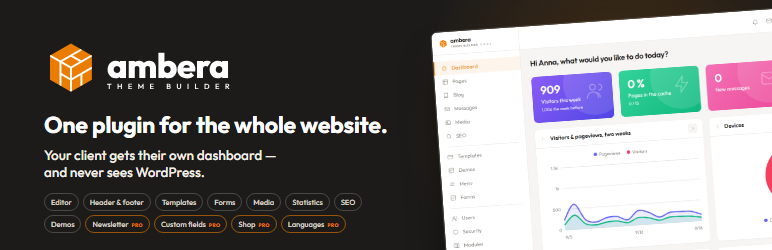 Ambera Theme Builder Preview Wordpress Plugin - Rating, Reviews, Demo & Download