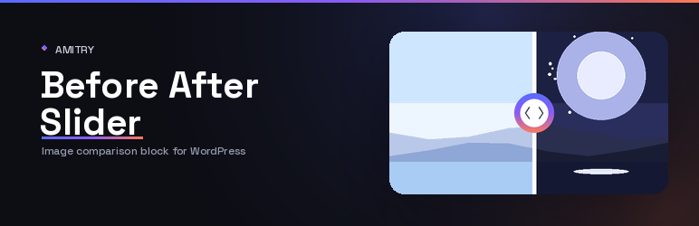 Amitry Before After Slider – Image Comparison Block Preview Wordpress Plugin - Rating, Reviews, Demo & Download