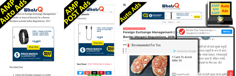 AMP & Non-AMP Auto Ads Preview Wordpress Plugin - Rating, Reviews, Demo & Download