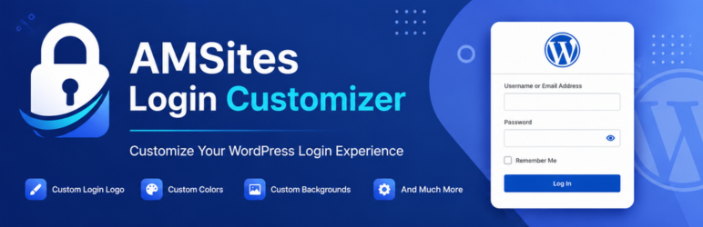 AMSites Login Customizer Preview Wordpress Plugin - Rating, Reviews, Demo & Download