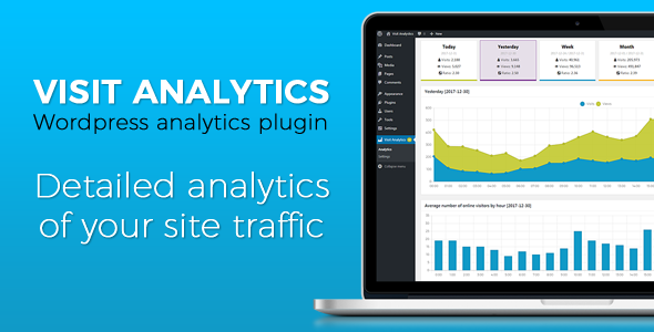 Analytics Wordpress Plugin – Visit Analytics Preview - Rating, Reviews, Demo & Download