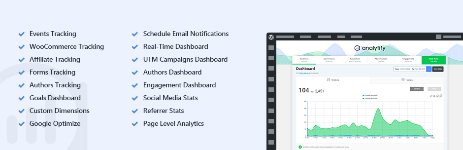 Analytify – Google Analytics Dashboard Plugin for Wordpress (GA4 Analytics Made Easy) Preview - Rating, Reviews, Demo & Download