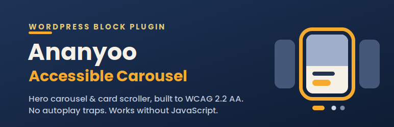 Ananyoo Accessible Carousel Preview Wordpress Plugin - Rating, Reviews, Demo & Download